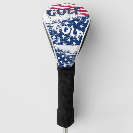 Funda para palo de golf con bandera Estados Unidos Golfheadcover (Voorkant)