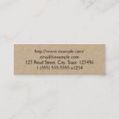 Fundamenteel en Minimalistisch Van de Spijker Mini Visitekaartje (Achterkant)