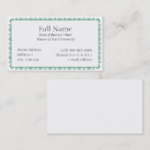 Fundamenteel Visitekaartje voor Studenten of Bedri (Voorkant / Achterkant)