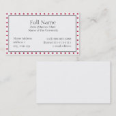 Fundamenteel Visitekaartje voor Studenten of Bedri (Voorkant / Achterkant)