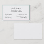 Fundamenteel Visitekaartje voor Studenten of Bedri Contactkaartje (Voorkant / Achterkant)