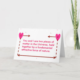 Fundamentele attractie Nerdy Grappige valentijn Ca Feestdagen Kaart