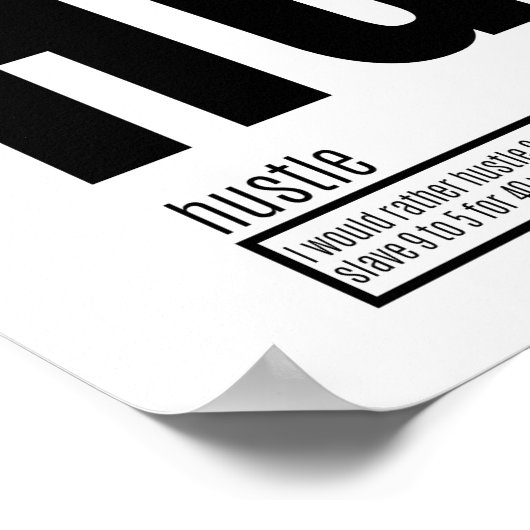 Fundamentele elementen van succes - Hustle Poster (Hoek)