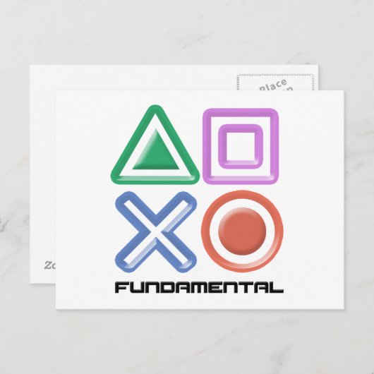 Fundamentele spelsymbolen briefkaart (Voorkant / Achterkant)