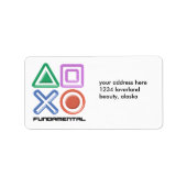 Fundamentele spelsymbolen etiket (Voorkant)