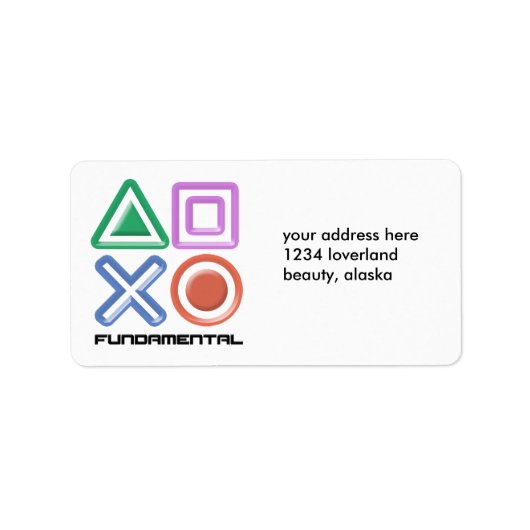 Fundamentele spelsymbolen etiket (Voorkant)