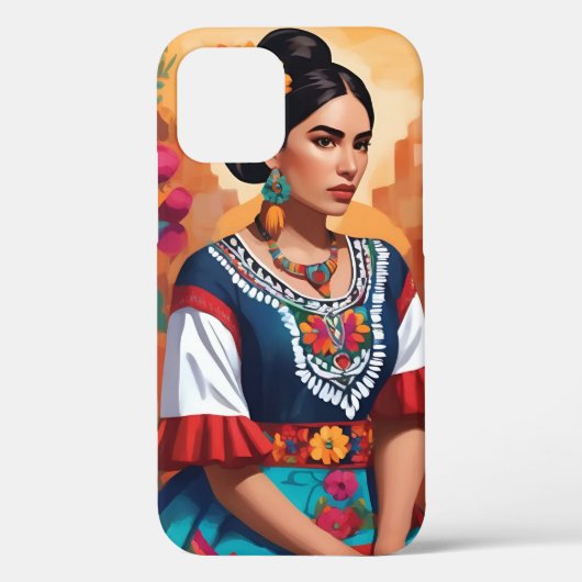 Fundas para iPhone 12 motivo mujer mexicana Case-Mate iPhone Case (Achterkant)