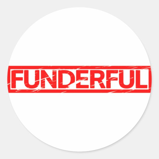 Funderful Stamp Ronde Sticker (Voorkant)