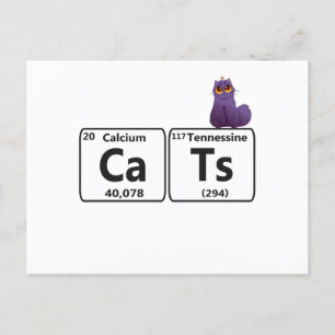Funding Cats Periodic Table Elements Funny Science Briefkaart