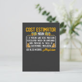 Funding Cost Estimator Job Definition Money Data Briefkaart (Staand voorkant)