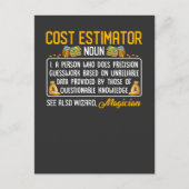 Funding Cost Estimator Job Definition Money Data Briefkaart (Voorkant)