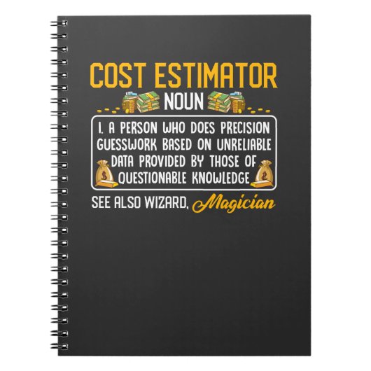 Funding Cost Estimator Job Definition Money Data Notitieboek (Voorkant)