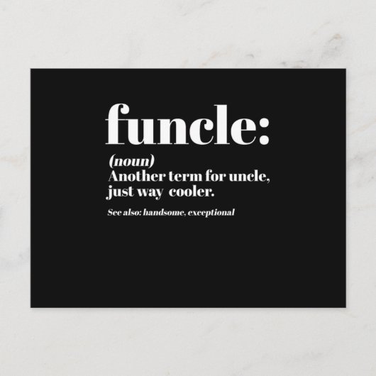 Funding Definition oom Niece Nephew Godfather Gif Briefkaart (Voorkant)