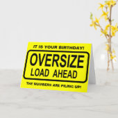 Funding Oversize Load Old Age Birthday Kaart (Gele Bloem)