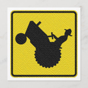 Funding Retirement Party Old Farmer on Tractor Sig Kaart