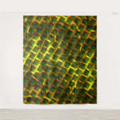 Fundo com imagem verde sob grade dourada? Largos. Wandkleed (Voorkant)