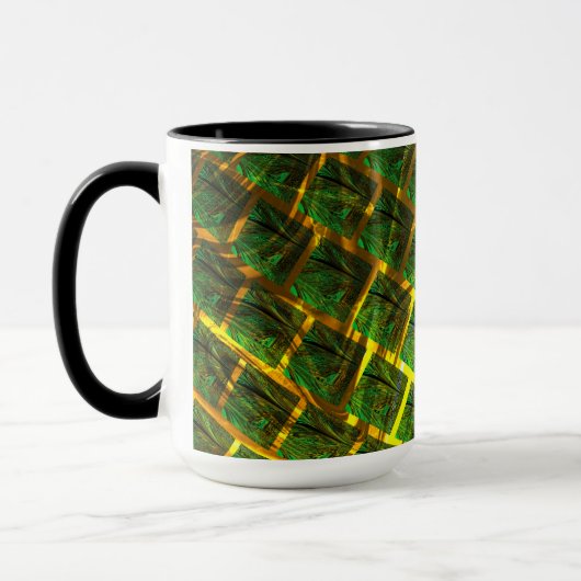 Fundo com imagem verde sob grade dourada? mok (Links)