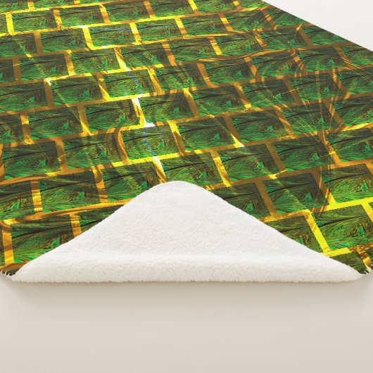 Fundo com imagem verde sob grade dourada? sherpa deken (3/4)