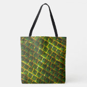 Fundo com imagem verde sob grade dourada? tote bag (Voorkant)