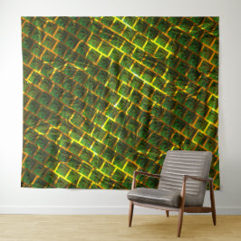 Fundo com imagem verde sob grade dourada? wandkleed