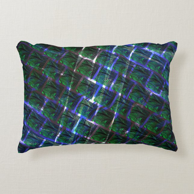 Fundo com imagem verde sob grade escura? accent kussen (Voorkant)