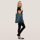 Fundo de imagem verde sob grade flutuante? tote bag (Op model)