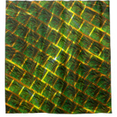 Fundo de imagens verdes sob grade dourada? douchegordijn (Voorkant)