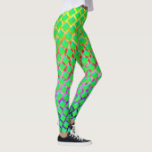 Fundo de traços em cores, quadrados verde azulado. leggings (Rechts)