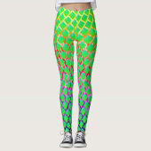 Fundo de traços em cores, quadrados verde azulado. leggings (Voorkant)