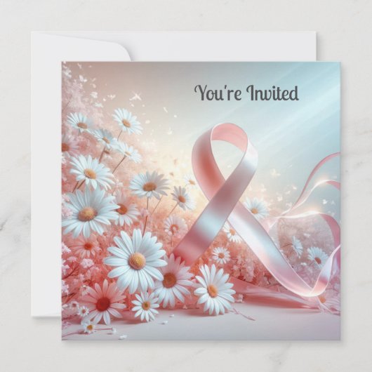 Fundraiser Benefit Pink Ribbon Kaart (Voorkant)