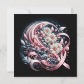 Fundraiser Benefit Pink Ribbon Kaart (Voorkant)