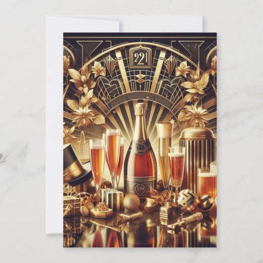 Fundraiser Black Gold Nieuwjaarsfeest Kaart (Achterkant)