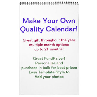 Fundraiser Calendar DIY Calendar Kalender