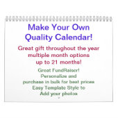 Fundraiser Calendar DIY Calendar Kalender (Hoes)