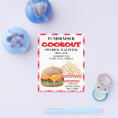 Fundraiser Cookout Barbecue Fast Food Gingham Flyer (Enkel)