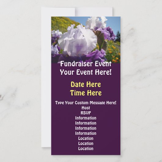 Fundraiser-evenementen Aangepaste uitnodigingen Ir (Voorkant)