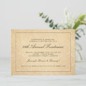 Fundraiser Gala Party Gold Glitter Paint Kaart (Staand voorkant)