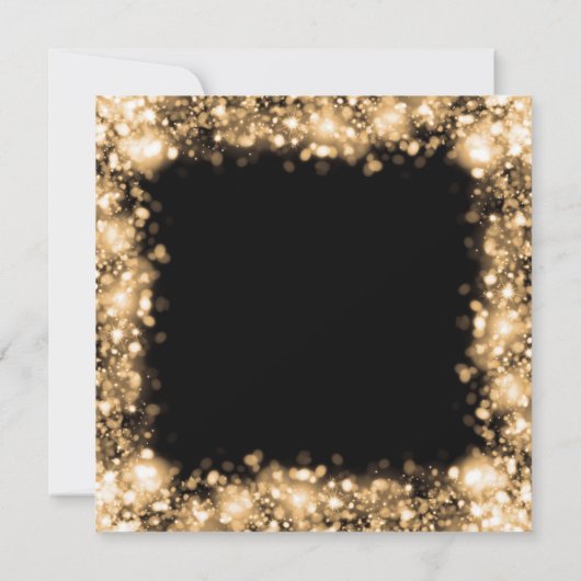 Fundraiser Gala Party Gold Sparking Kaart (Achterkant)