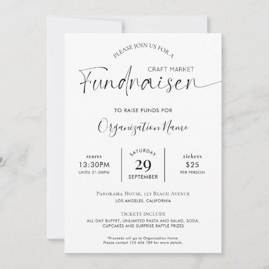 Fundraiser Logo minimalistische liefdadigheid voor Kaart (Voorkant)