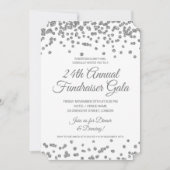 Fundraiser Silver Glitter Confetti Kaart (Voorkant)