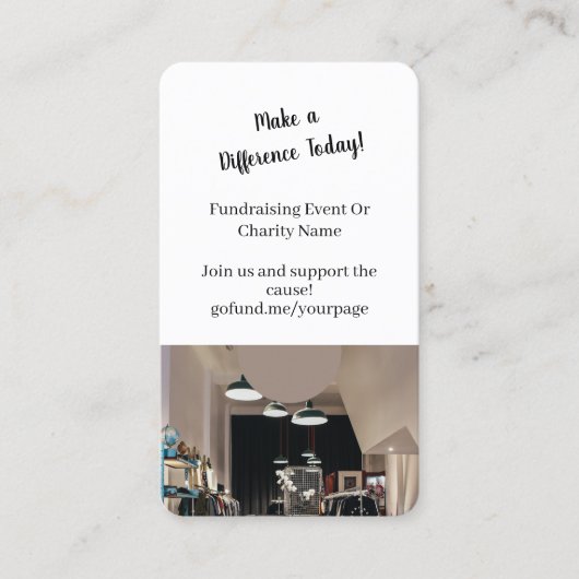 Fundraising | Charity Event Donate Now Design Visitekaartje (Voorkant)