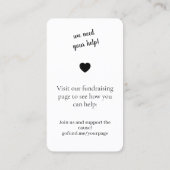 Fundraising | Charity Event Donate Now Design Visitekaartje (Achterkant)