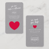 Fundraising Charity Event Grey Logo Photo Card Visitekaartje (Voorkant / Achterkant)