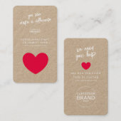 Fundraising Charity Event Rustic Logo Photo Card Visitekaartje (Voorkant / Achterkant)