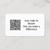 Fundraising Event voor vriend QR-code ga fondsen w Visitekaartje (Achterkant)