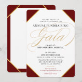FUNDRAISING GALA BALL elegant evenement bordeaux g Kaart (Voorkant / Achterkant)