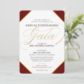 FUNDRAISING GALA BALL elegant evenement bordeaux g Kaart (Staand voorkant)