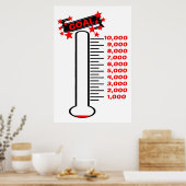 Fundraising Goal Thermometer 10K Goal Poster (Keuken)