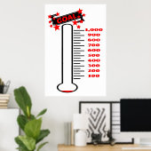 Fundraising Goal Thermometer 1K Goal Poster (Thuiskantoor)
