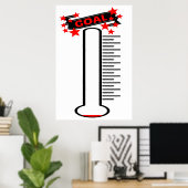 Fundraising Goal Thermometer BLANK Goal Poster (Thuiskantoor)